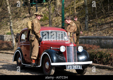 Crich forties weekend Peak District Derbyshire England Regno Unito Foto Stock