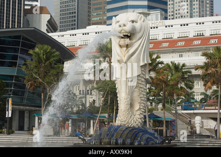 Il Merlion, Singapore il simbolo nazionale, Singapore, Sud-est asiatico Foto Stock