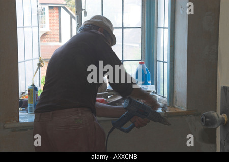 Casa di ristrutturazione in corso Foto Stock