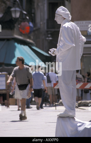 Mime in posa di Venezia Piazza Italia Foto Stock