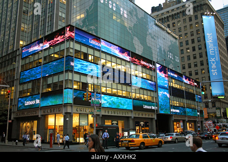 Lehman Brothers 7th Avenue Times Square Manhattan New York Foto Stock