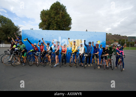 Ambasciatori della sostenibilità ambientale tour in bicicletta 2006, California Foto Stock