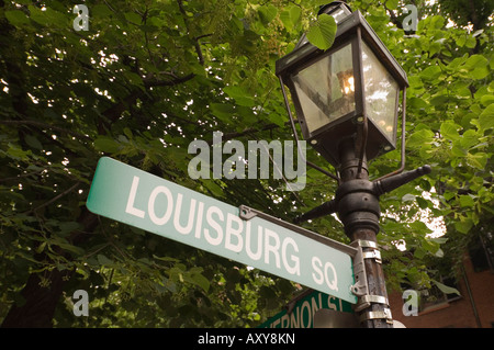 Louisburg Square, Beacon Hill, Boston, Massachusetts, STATI UNITI D'AMERICA Foto Stock