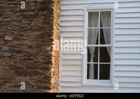 Finestra di Becky Cable House in Cades Cove Parco Nazionale di Great Smoky Mountains Foto Stock