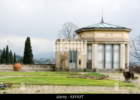 Il belvedere della Villa Medicea La Petraia, un delizioso padiglione costruito nel XIX C dai Savoia Foto Stock