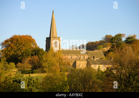 St Michaels chiesa in Hathersage nel distretto di Peak Derbyshire Foto Stock