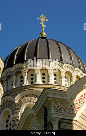 Russo Cattedrale Ortodossa, Riga, Lettonia, Paesi Baltici, Europa Foto Stock