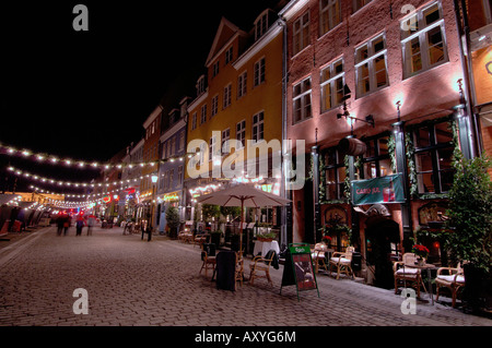 Nyhavn a Natale, Copenhagen, Danimarca, in Scandinavia, Europa Foto Stock