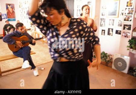 Una scuola di flamenco a Jerez de la Frontera Foto Stock