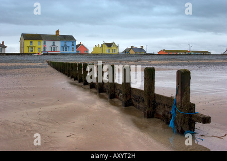 Borth beach il Galles occidentale vicino a aberystwyth Foto Stock