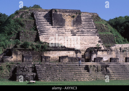 Altun Ha, Maya Ruinen, Platz B Foto Stock