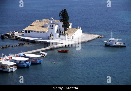 Korfu, Insel, Kloster Vlacherna, Übersicht Foto Stock