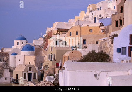 Santorini, Oia, Stadtansicht Foto Stock