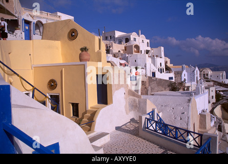 Santorini, Oia, Stadtansicht Foto Stock