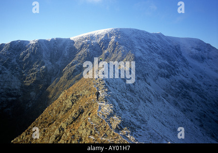 Bordo di estensione, Helvellyn, Cumbria, Lake District, Inghilterra Foto Stock