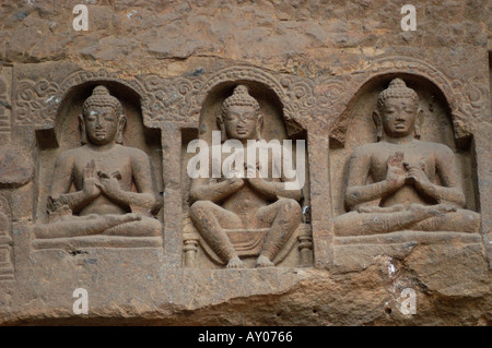 Kanheri grotte buddista Bombay Mumbai India Foto Stock