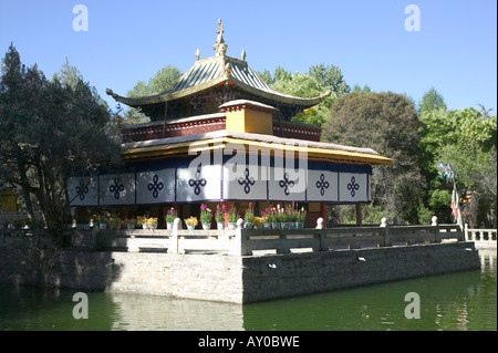 Norbulingka, il palazzo estivo del Dalai Lama, Lhasa, la regione autonoma del Tibet, Cina. Sett 06. Foto Stock