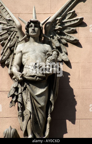 Dettagli esterni Eglesia de Betlem Rambla dels Estudis Barcellona Spagna Foto Stock