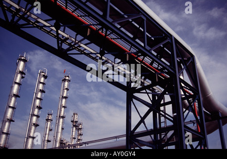 Tubazioni in petrolio e gas installazione Johor Bahru Malesia fareast asia Foto Stock