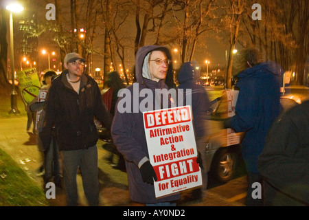 Supporto agli studenti azione affermativa Foto Stock