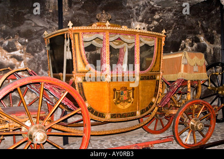 Carrello dorato, Armeria Reale, Stoccolma, Svezia Foto Stock