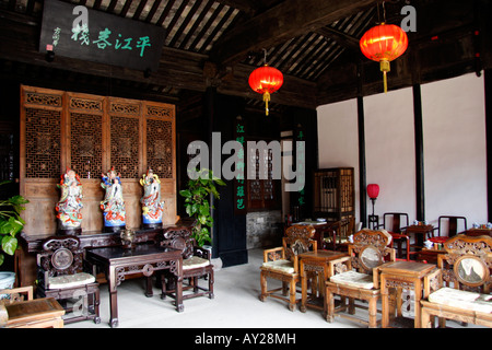 Arredi in un albergo cinese di Suzhou,Cina Foto Stock