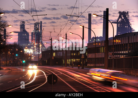 DEU Germania Duisburg ThyssenKrupp Steel nuovo furnance blast n. 8 produce 5600 tonnellate di ghisa giornalmente Foto Stock