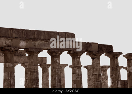 Tempio greco di Selinunte in Sicilia Italia Foto Stock