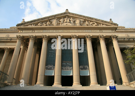 Gli archivi degli Stati Uniti d'America sul Mall di Washington DC. Foto Stock