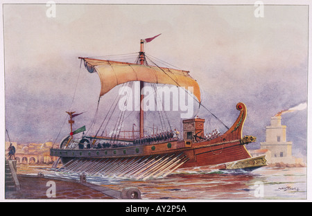 Nave da guerra romana Foto Stock