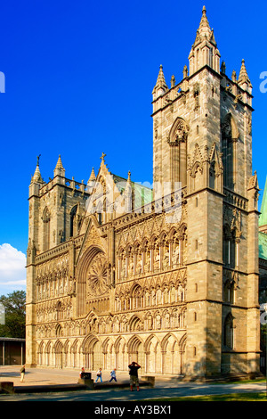 La cattedrale di Nidaros a Trondheim in Norvegia Foto Stock