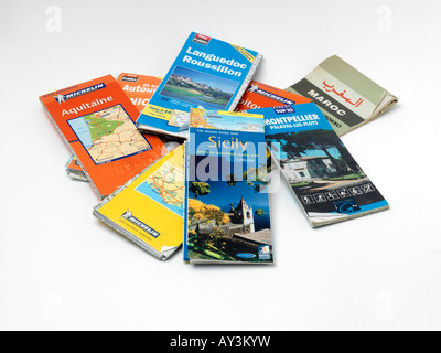 Selezione di Touring mappe stradali Foto Stock