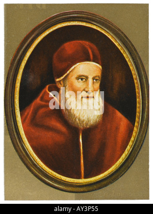 Il papa Giulio II 19c Min Foto Stock