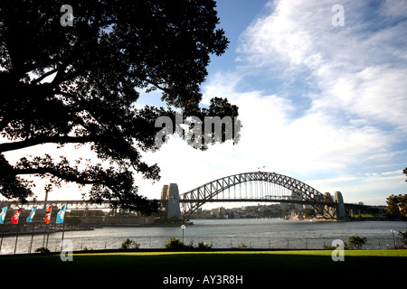 Ponte' notte, sunset city sera'sydney romanticismo arch, 'vista da "punto acquarie Australiano, Australia, australiano, baia , bri Foto Stock