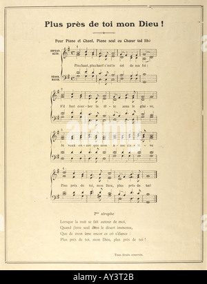 Titanic musica foglio P. Foto Stock