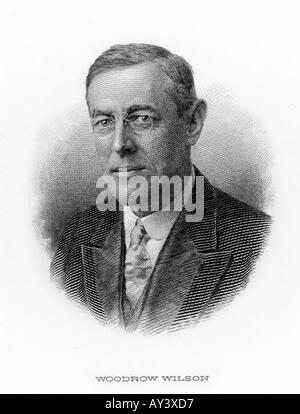 Woodrow Wilson Presidente Foto Stock