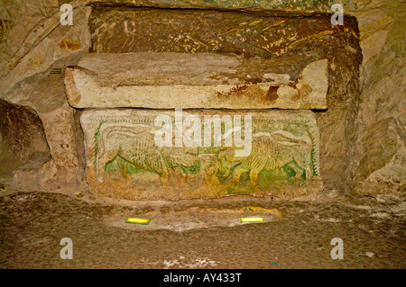 Israele Beit Shearim interno di una catacomba Foto Stock