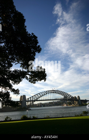 Ponte' notte, sunset city sera'sydney romanticismo arch, 'vista da "punto acquarie Australiano, Australia, australiano, baia , bri Foto Stock