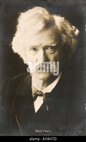 Mark Twain Foto Mono Foto Stock