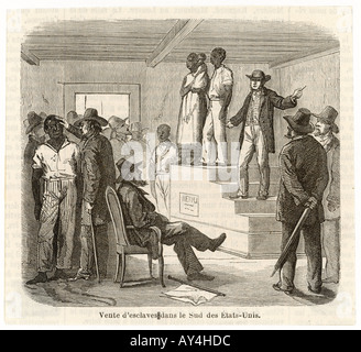 Slave in vendita in America Foto Stock