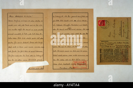 Lettera da Auschwitz Foto Stock