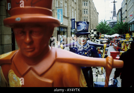 Hans Hummel figure, Amburgo, Germania Foto Stock