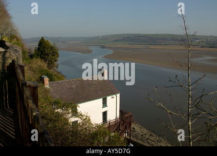 Dylan Thomas Boat House Laugharne in Galles Foto Stock
