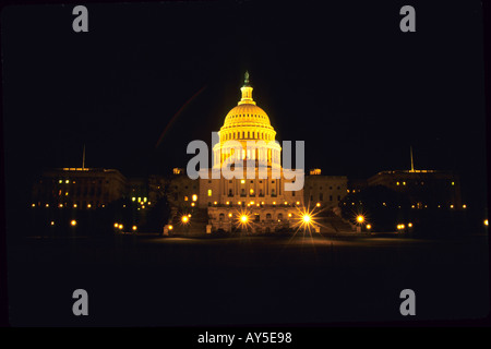 Capitol Building di notte Washington DC Foto Stock