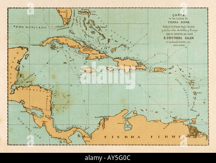 Lorgues Caraibi mappa Foto Stock