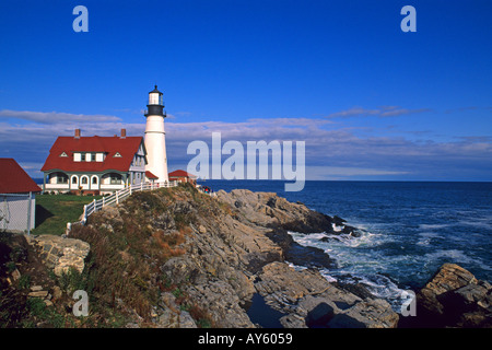 Portland Head Light Faro Maine Foto Stock