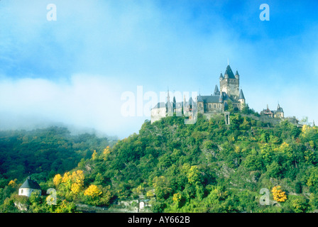 Castello di Cochem Germania sul fiume Mosella Foto Stock