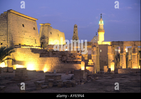 Egypte Vallée du Nil Tempio Louxor Mosquée Abou El Haqqaq Foto Stock