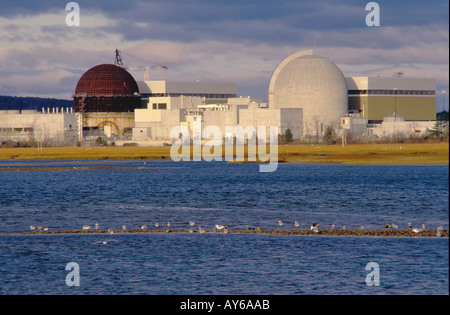 Il controverso Seabrook Centrale Nucleare mostrato in costruzione New Hampshire USA / Stati Uniti Foto Stock