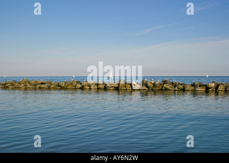 Barche a vela sul lago Ontario Foto Stock